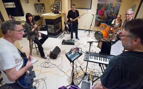 Shades of Grey band practice in Kanata, Ontario, February 16, 2017. Photo by Garth Gullekson